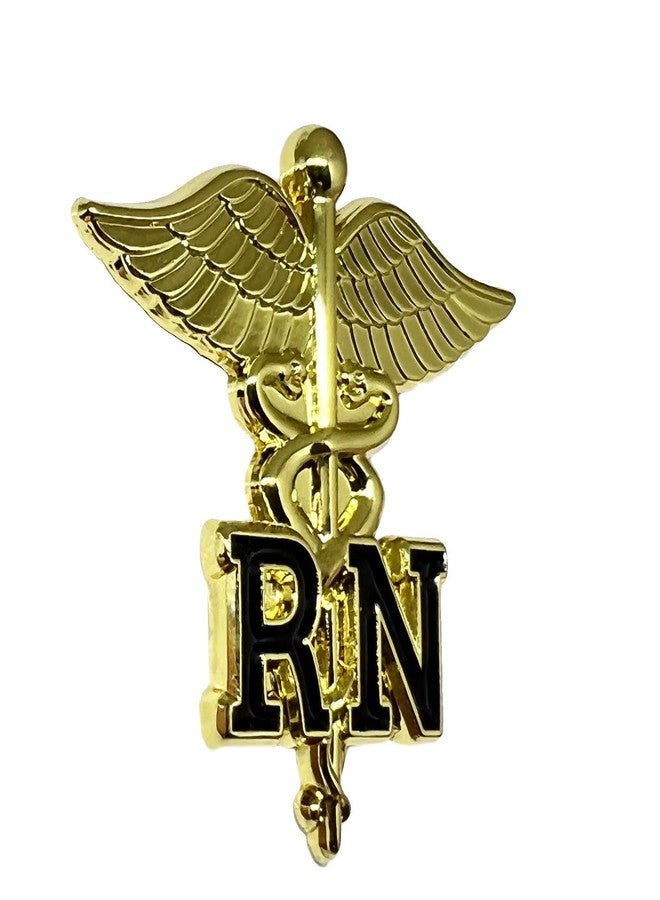 PinMaze Registered Nurse Emblem Lapel Pin - Letters on Caduceus Brooch - RN Medical Ceremonie Clip - Image 2